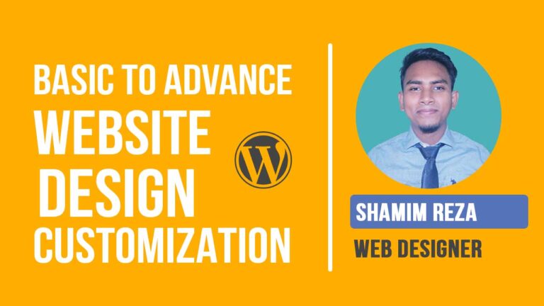 Website Design Bootstrap and WordPress Theme Customization with Freelancing Online Course